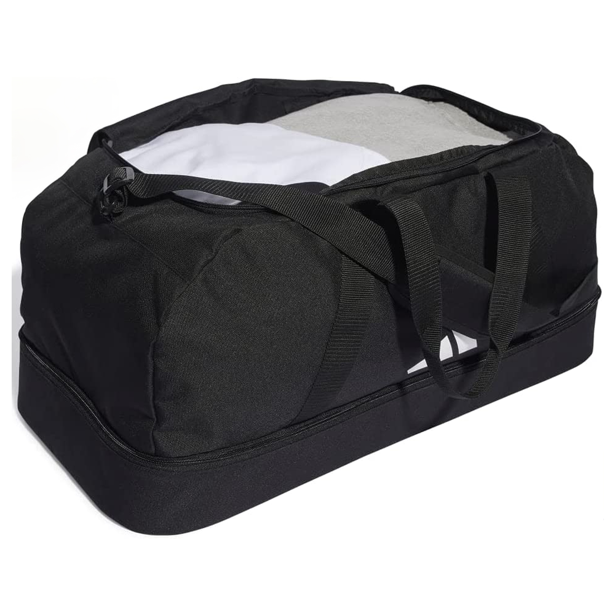 Adidas Tiro League duffel bag LARGE Black – large sports bag with hard bottom compartment - image 3